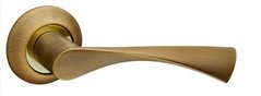 Ручки дверные Fuaro PRIMA RM AB / GP - 7 бронза / золото
