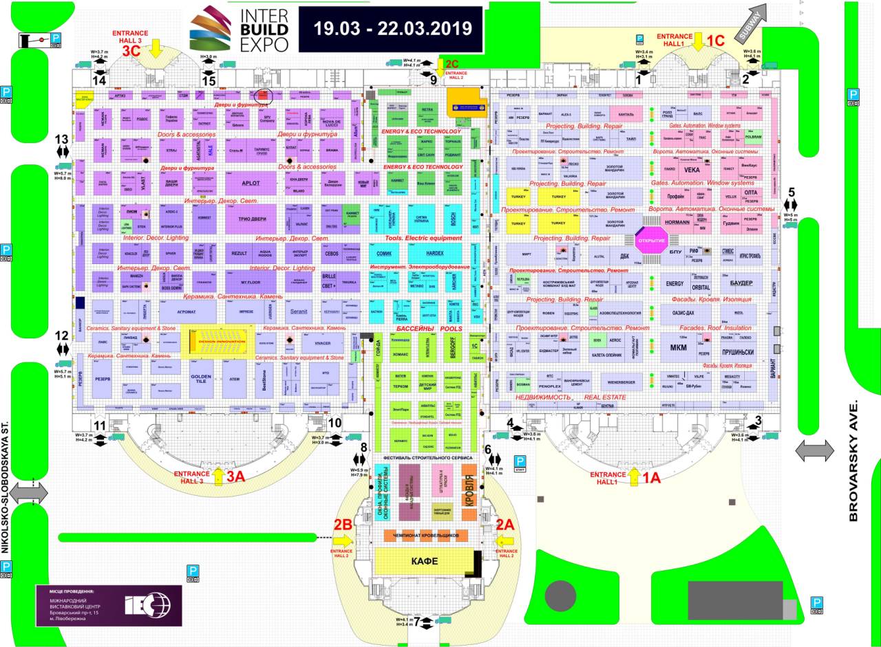 План-схема участников выставки Inter Build Expo 2019