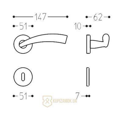 Ручки дверные Mandelli Nadir хром
