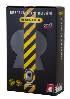 Ручки дверні на планці ROSTEX SOLID-PRO+ F fix-mov DIN PLATE 85мм, NEREZ MAT TI