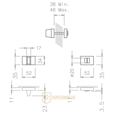 Фиксатор WC Tupai 3045 RT полированный хром