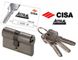 Дверной цилиндр CISA Astral 65мм (30х35) хром (ключ-ключ)