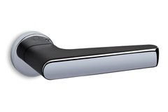 Ручка Convex на круглій розетці 2015 колір Хром-Чорний матовий