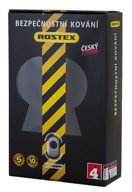 Ручки дверные на планке ROSTEX SOLID-PRO+ F mov-mov DIN PLATE 85мм, NEREZ MAT TI
