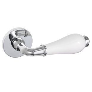 Ручки дверные GAVROCHE HYDRARGYRUM Z33 CP/White Хром/Белый