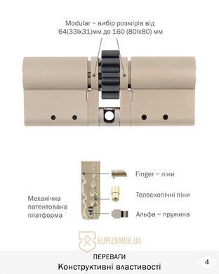 Дверной цилиндр Mul-t-lock MT5+ 100mm (50ix50) Никель-сатин (ключ-ключ) CGW CLIQ