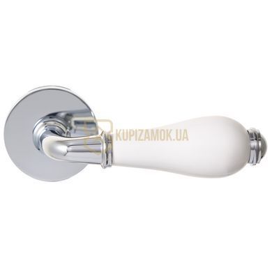 Ручки дверні GAVROCHE HYDRARGYRUM Z33 CP/White Хром/Білий
