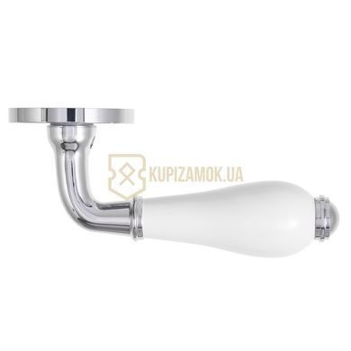 Ручки дверні GAVROCHE HYDRARGYRUM Z33 CP/White Хром/Білий