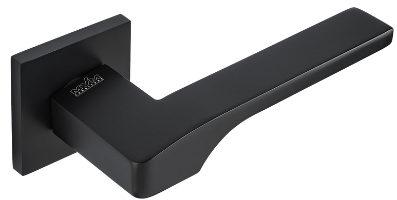 Ручки дверні на квадратній розетці MVM SIMPLE Z - 1807 BLACK чорний