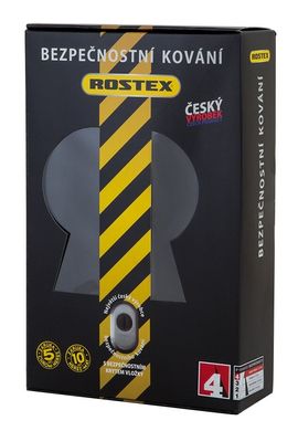 Ручки дверні на планці ROSTEX SOLID-PRO+ F mov-mov DIN PLATE 85мм, NEREZ MAT