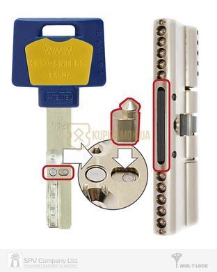 Дверний циліндр Mul-t-lock Interactive+ MOD 111mm (31x80) Латунь (ключ-ключ)