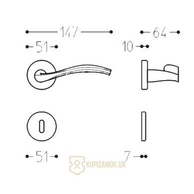 Ручки дверные Mandelli Zoom Matt chrome