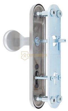 Ручки дверні на планці ROSTEX SOLID-PRO F fix-mov DIN PLATE 85мм 38-52мм, NEREZ MAT