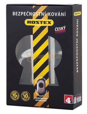 Ручки дверні на планці ROSTEX SOLID-PRO F fix-mov DIN PLATE 85мм 38-52мм, NEREZ MAT