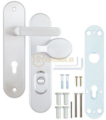 Ручки дверні на планці ROSTEX SOLID-PRO F fix-mov DIN PLATE 85мм 38-52мм, NEREZ MAT
