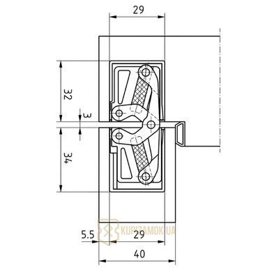 Скрытая дверная петля Tectus TE 303 3D Simonswerk Хром Матовый
