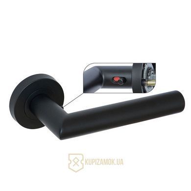 Ручки дверные GAVROCHE GRCLICK Cl(C-1) Чорная с Фиксатором