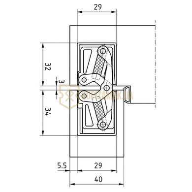 Прихована дверна петля Tectus TE 303 3D Simonswerk Хром Матовий