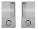 Ручки для розстібних дверей ABG WAVE з WC фіксатором хром матовий брашований