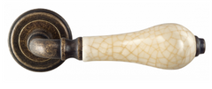 Ручки дверные на круглой розетке MVM SHEFFIELD Z - 1222 AMAB античная матовая старая бронза