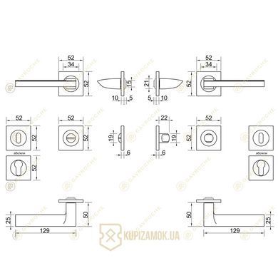 Ручки дверные GAVROCHE WOLFRAMIUM Z3 MBN Графит
