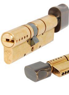 Дверной цилиндр Mul-t-lock Interactive+ 100mm (35x65T) Латунь (ключ-ключ) TO_ABR