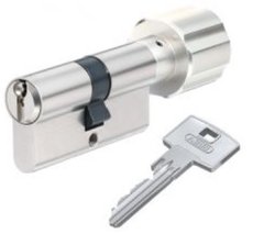 Дверний циліндр ABUS Standart S60P, ключ-тумблер, 60 (30х30Т), 3 ключі, нікель