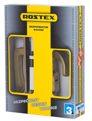Ручки дверні на планці ROSTEX ASTRA R fix-mov DIN PLATE 90мм, 22мм 38-55мм 3класс TI MAT
