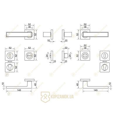 Ручки дверные GAVROCHE MAGNIUM A3 MBN/Black Графит/Черный