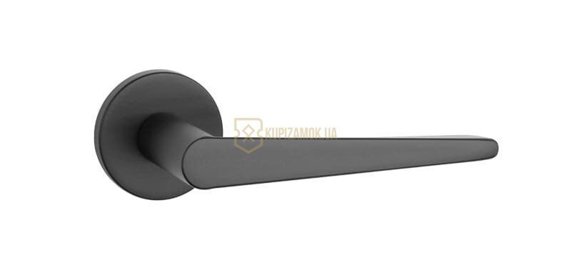 Дверна ручка APRILE Arnica R 7S AT чорний матовий BLACK (тонка розетка)
