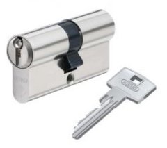Дверний циліндр ABUS Standart S60P, ключ-ключ, 60 (30х30), 3 ключі, нікель