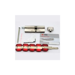 Дверной цилиндр CISA RS3 90мм (40х50) никелированная латунь (лазерный ключ - барель)