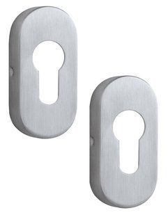 Накладки під циліндр ROSTEX S32 PZ OVAL NEREZ MAT