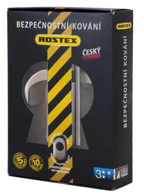 Ручки дверные на планке ROSTEX ASTRA R fix-mov DIN PLATE 85мм, 22мм 38-55мм 3клас NEREZ MAT