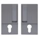 Ручки для розстібних дверей ABG WAVE з PZ накладками хром матовий брашований