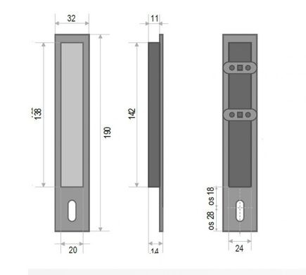 Ручка для розсувних дверей Tupai 1099 Z Хром матовий