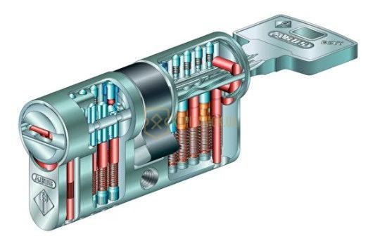 Дверний циліндр ABUS BRAVUS 4000 Compact, ключ-ключ, 60 (30х30), 3 ключі, нікель