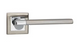 Ручки дверные на квадратной розетке Linde GROTTI A - 2006 SN / CP матовый никель / полированный хром