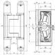 Скрытая дверная петля Tectus TE 640 3D A8 160кг Simonswerk Хром Матовый