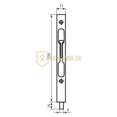 Шпінгалет перекидний AGB 150mm антична латунь