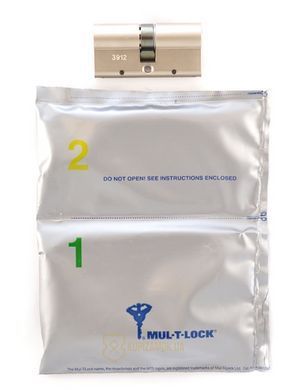 Дверной цилиндр Mul-t-lock MT5+ 62mm (31x31) Никель-сатин (ключ-ключ) VIP Control