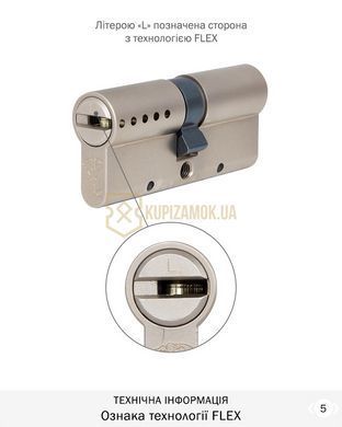 Дверний циліндр Mul-t-lock Interactive+ 62mm (31Lx31) Нікель-сатин (ключ-ключ) FLEX CONTROL