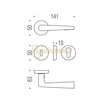 Дверна ручка Colombo Desing Robotre CD 91 Бронза