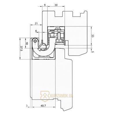 Скрытая дверная петля Tectus TE 680 3D FD 160кг Simonswerk Хром Матовый