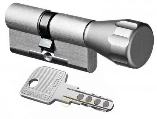 Дверной цилиндр EVVA MCS KZ 62 мм (31/31T) NI никель