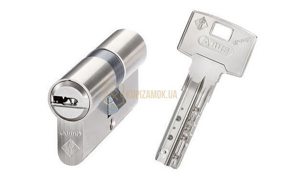 Дверний циліндр ABUS BRAVUS 3000 Compact, ключ-ключ, 60 (30х30), 3 ключі, нікель