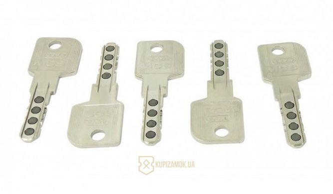 Дверной цилиндр EVVA MCS KZ 62 мм (31/31T) NI никель