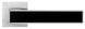 Ручки дверные Linde DIPLOMAT SLIM A - 2015 / E20 MC / BLACK матовый хром / черный