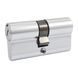 Дверной цилиндр английский RDA 60мм (30х30) ключ-ключ хром 5 ключей