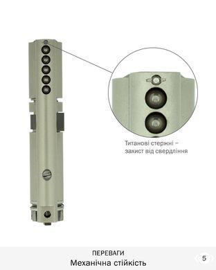 Дверной цилиндр Mul-t-lock MT5+ 66mm (35Zx31) Никель-сатин (ключ-entr)